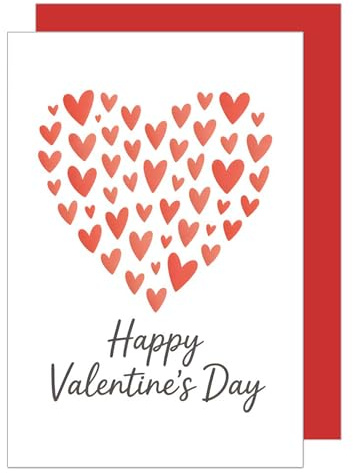 Edition Seidel Premium Glückwunschkarte zum Valentinstag mit Umschlag. Grußkarte Karte Liebe Liebeskarte Jahrestag Hochzeitstag Spruch Englisch für Paar Mann Frau Freund Freundin Herzen (VT115 SW026)