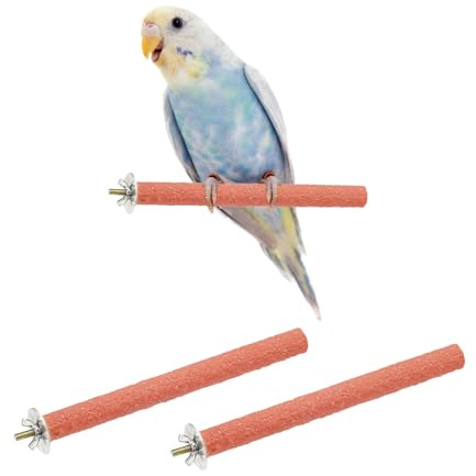 QUARKZMAN Colorido 20 1.8 2 Posadero para Aves Palo X Cm Naranja Pcs | De Moler Patas Posadero De Madera, Con Superficie Rugosa, Para Loros, Diseñado Para Hogar / Parques De Animales / Tiendas