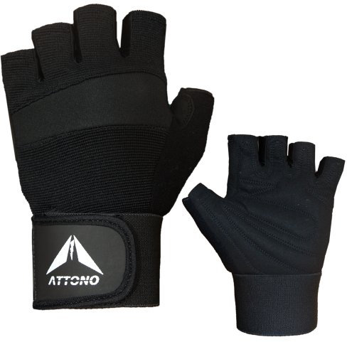 ATTONO Profi Fitness Handschuhe mit Bandage Trainingshandschuhe Fitnesshandschuhe - Größe 8