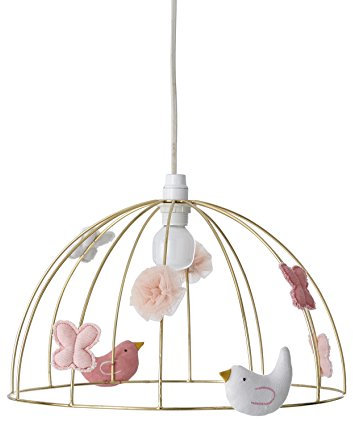 VERTBAUDET Kinder-Lampenschirm Voliere gold ONE SIZE