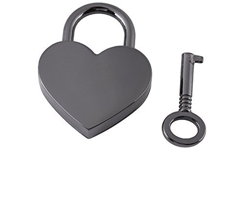 GLOGLOW Petit Cadenas en Forme de Coeur en métal Mini Sac à Bagage Diary Lock avec clés Boîte de Rangement pour Bijoux Accessoire Tiny Heart Lock