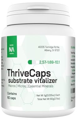 ThriveCaps Aquarium Root Caps – Premium Root Fertilizer for Live Plants – Slow Release – Strong NPK + Micros – Safe for Shrimp & Snails – 60 Count