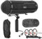 Movo BWS1000 Blimp Microphone Windshield Mount and Vibration Protection System for Shotgun Microphones - Features 12-point Internal Shock Mount, Integrated XLR Cable, Deadcat Windscreen, Grip Handle