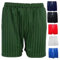 Inspire Me Unisex School Pe Shorts Playing Games Pants Shadow Stripe Boys Girls Back to School Gym Football Sports Pull Up Shorts (Green, 5-6 Year)