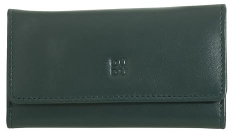 DUDU Portachiavi Classico in Vera Pelle Uomo Donna Multicolore a 6 Ganci Mangrove