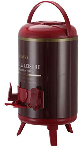 Distributeur d'eau Chaude et Froide, Bouilloire Thermostat, Fontaine Isotherme Distributeur de Boisson en Acier Inoxydable, Grande Capacité pour des Pique-niques ou le Camping, 6L/8L/10L