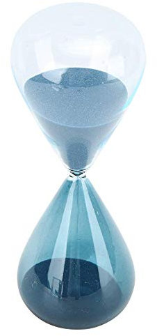 Hourglass Clock Blue Sand Timer, Innovative Cone Shape Unique Sand Clock Timer Glass Birthday Gift Office Kitchen Decor Table Ornament(S)