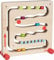 goki 53819 - Kugelbahn mit Fingerfahrstuhl, Innovatives Holzspielzeug mit motorischem Lerneffekt, 6 Kugeln, 30x30x10cm, natur, ab 2 Jahre