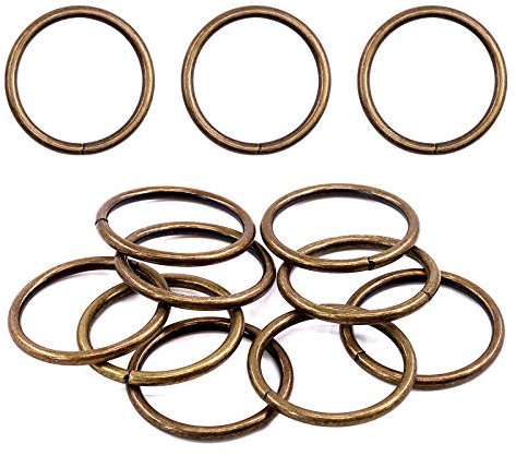 Swpeet Mehrzweck-O-Ringe aus Metall, robust, 38 mm, bronzefarben, 60 Stück