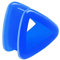 Taffstyle Flesh Tunnel Ohr Piercing Ear Plug Ohrpiercing Bunt Silikon Dreieck Flexibel 6 mm Blau
