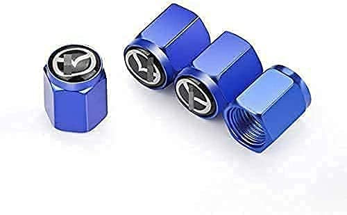 4 Stück Auto Ventilkappen für Mazda 3 5 6 Cx-5 Cx-3 MX-5 Atenza RX-7, Staubschutz-Ventildeckel mit Dichtungsring, Anschraubbarer Staubkappen, Auto Rad Staubdicht Cap