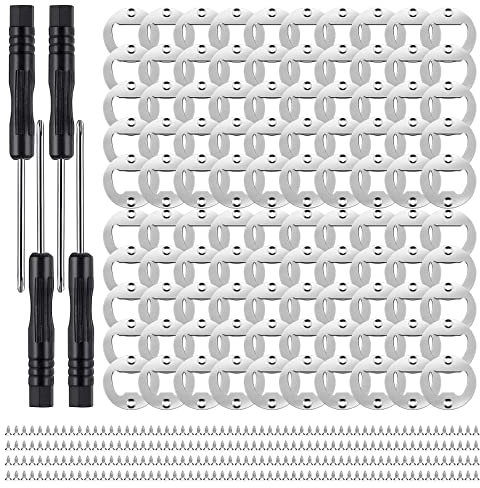 Ohiyoo 100 Set DIY Flaschenöffner Hardware – Edelstahl Metall Flaschenöffner Einsatz Kits (Silber, 100 Set)
