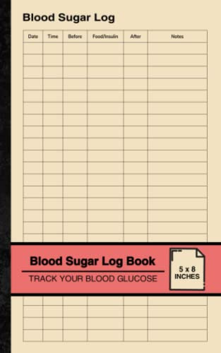 Blood Sugar Log Book: Simple Blood Sugar Logbook | Record and Monitor Your Blood Glucose Levels | Small