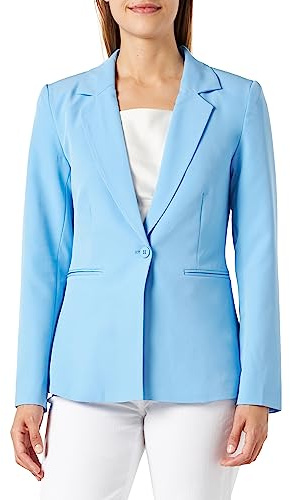 ICHI IHLEXI BL Damen Blazer Kurzblazer Jacke Ein-Knopf-Blazer mit Stretch und Reverskragen, Größe:42, Farbe:Little Boy Blue (164132)
