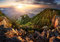 decomonkey Fototapete selbstklebend Landschaft 343x256 cm Selbstklebende Tapeten Wand Fototapeten Tapete Wandtapete klebend Klebefolie Natur Berge Gebirge