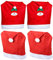 Novaliv Sparset Stuhlhussen 4er Set Schwingstuhl Weihnachten I Rot I Nikolausmütze Schneemann I Stuhlbezug Weihnachten Deko Weihnachtsmütze Stuhlabdeckung