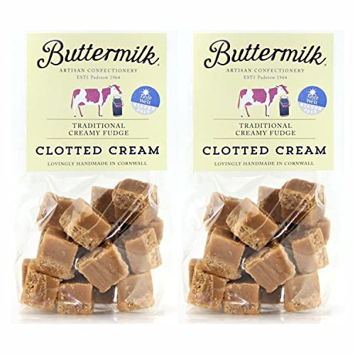 Buttermilk Clotted Cream Fudge 175g 2 x 175g | Our Clotted Cream fudge is made with deliciously fresh, local Cornish clotted cream for a velvety smooth texture and a.