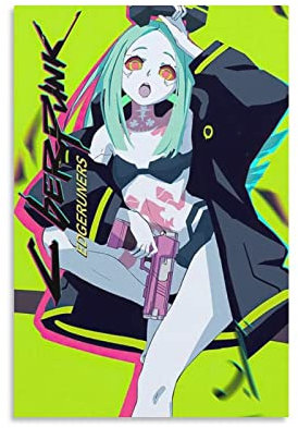 Cyberpunk Edgerunners Poster Anime Beliebtes Raumposter Kunstwerke Bild Druck Poster Wandkunst Gemälde Leinwand Dekor Home Poster 40 x 60 cm