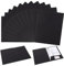 Chemise Cartonnée avec Rabat à Pochettes A4 Sac de Fichier en Papier Kraft, Epais Porte Document Organisateur Dossier de Fichiers à Insertion pour Société Bureau Maison Scolaire (Noir)