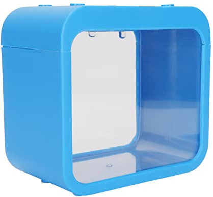 Qcwwy Aquarium-Fischbecken, Abnehmbare Betta-Fischschale, Mini-Fischbecken, Einfach zu Bedienender LED-Nachtlicht-Fischbehälter für Aquarien, Zimmerpflanzen, Betta-Fischschale für