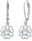 REDSUN Mondstein Ohrringe 925 Sterling Silber Irische Keltische Ohrringe Mondstein Hoop Ohrringe für Frauen Mädchen Mondstein Schmuck Weihnachtsgeschenke