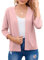 TASAMO Women's Crochet Knit Cardigan Boho-Chic Cropped Sweater Elegant Bolero（X-Large,Pink）