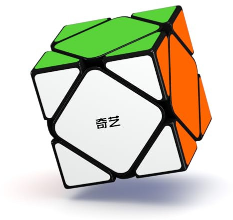 Roxenda Speed Zauberwürfel, Irregular Puzzle Magic Cube Maple Leaf Cube, 3D Puzzle Cube for Children,Smooth Fast Cube Sequential Brain Teaser Toys for Fast Cubing Fun (Skewb Zauberwürfel)