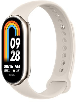 Xiaomi Mi Smart Band 8 - Pulsera de Actividad, Pantalla AMOLED de 60 Hz y 1,62’’, Monitorización de Frecuencia Cardíaca, 150+ Modos Deportivos, hasta 16 Días de Autonomía, Sueño, Estrés, Dorado