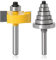 Mesee Fresa Legno Scanalare, 8mm Gambo Fresa a Canale Router Bit Strumento per la Lavorazione del Legno con 6 Cuscinetti Regolabili da 9,52mm a 28,6mm