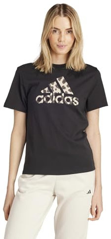 adidas Damen Animal Graphic Tee, Black, S