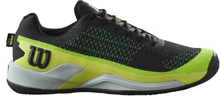 Wilson Rush Pro Extra Duty Tennisschuhe (Black Safety Yellow Green Gecko, EU Schuhgrößensystem, Erwachsene, Herren, Numerisch, M, 44)