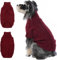 Lelepet Winter Hundepullover, Gestrickter Warmer Hundepulli mit Rollkragen, Weihnachtspullover für kaltes Wetter, Weiche Hundestrickwaren für Hunde, Hundemantel Sweater Haustier Bekleidung, Rot L
