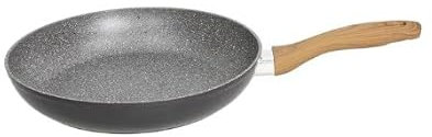 Padella Antiaderente per Friggere e Arrostire - Padella Antiaderente per Cottura senza Olio Ideale per Carne, Pesce e Verdure, in Alluminio, 28cm