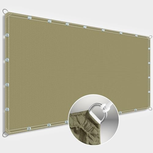 ZQXFZ Sonnensegel Rechteckig 4x9m 400D Oxford-Stoff Sichtschutz, SchattenküHlung, Uv-Schutz TerrassenüBerdachung Sonnensegel Sonnenschutz -Sandgelb.