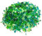Lot de 250 perles de cristal de Bohême, en verre CZ tchèques, tailles mélangées, mélange de couleurs, vert