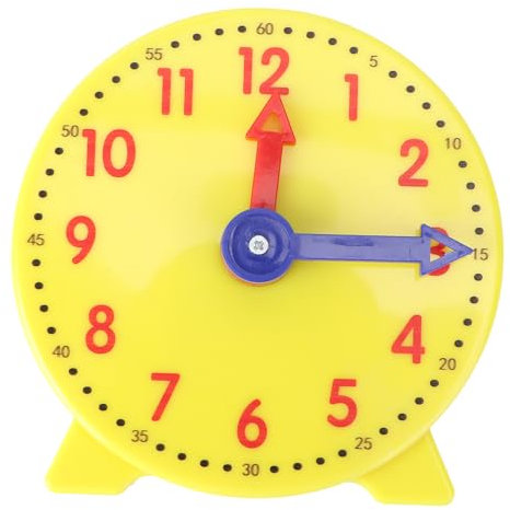 Abaodam Rund Um Die Uhr Modelle Desktop-lehruhr Tischuhr Stechuhr Lernen Desktop-runde Uhr Zeiger Klein Schüler