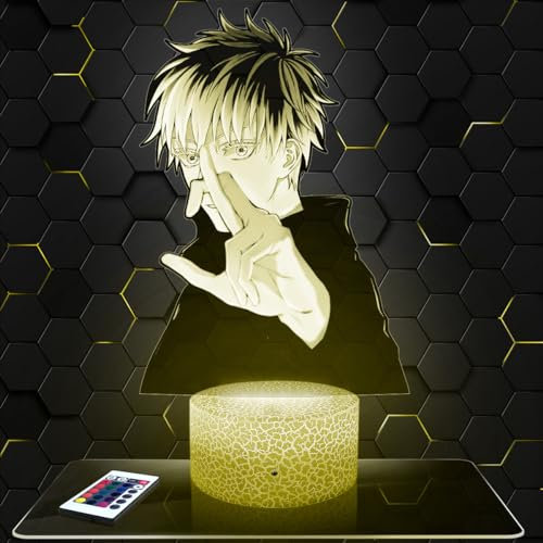 Lampephoto.fr LED-Nachttischlampe Satoru Gojo, Geschenkidee für Teenager, Accessoire Satoru Gojo Manga Anime Jugendzimmer Jungen Deko Büro geschenkidee für teenager Weihnachten TOP