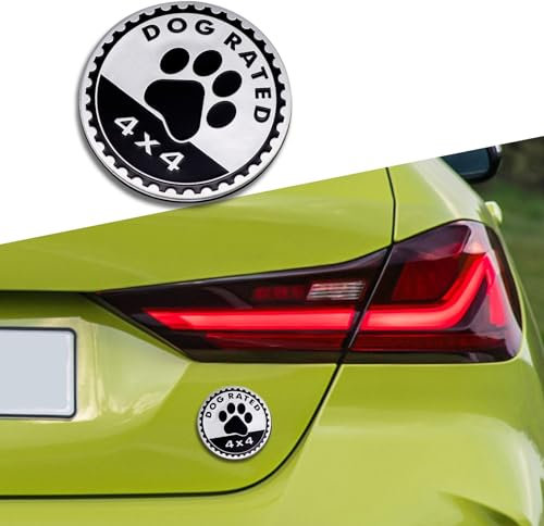 deemars 3D Metall Autoaufkleber Abziehbilder, Auto Exterieur Embleme Abzeichen, Autozubehör Fußspuren Abzeichen bewertet Auto-Emblem kompatibel mit Off-Road Wrangler Fahrzeuge LKW (Fußabdrücke)