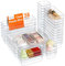 Lifewit 38 Stücke Schubladen Organizer aus klarem Kunststoff, Schreibtisch Schubladenteiler, Tabletts, Kommode Aufbewahrungsboxen Trennbox für Make-up, Schmuck und Gadgets, Schlafzimmer, Bad, Büro