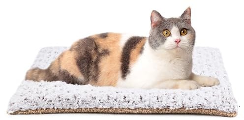 Petace Selbstheizende Decke Katze, Heizdecke für Katzen und Hunde,Haustier Wärmekissen für Innen- und Außenbereich, Anti-Slip selbstwärmende Heizmatte thermische Decke, 60×45cm