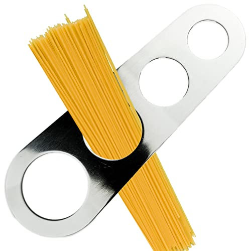 4-Holes Stainless Steel Spaghetti Measurer, Pasta Measure, Cook Kitchen Cake Ruler Spaghetti Noodle Measure Portion Control