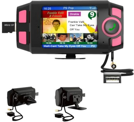 Epronic 2.4” LCD Screen DAB/DAB+ Radio Adapter for Car, DAB Radio Reciever for Car Stereo Portable Digital Radio Receiver with Bluetooth Hands-free Call FM Transmitter Support TF Card AUX Output