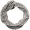 beybey® zarter Damen Loop Schal aus einem sehr feinen Material aus Seide und Baumwolle und in exkluisve Farben. (Blümchen beige)