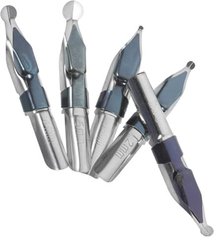 NUOBESTY 5pcs Dip Pen Nibs for Calligraphy Painting and Signing Replacement Tips for Dip Pens and Fountain Pens Lightweight and Easy to Install