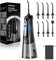 Hydropulseur Dentaire, avec 8 Embouts Jet, Réservoir 300ML, Irrigateur Oral Portable avec 4 Modes, Étanchéité IPX7, Rechargeable, Nettoyage Dentaire pour Adultes à Domicile et en Voyage