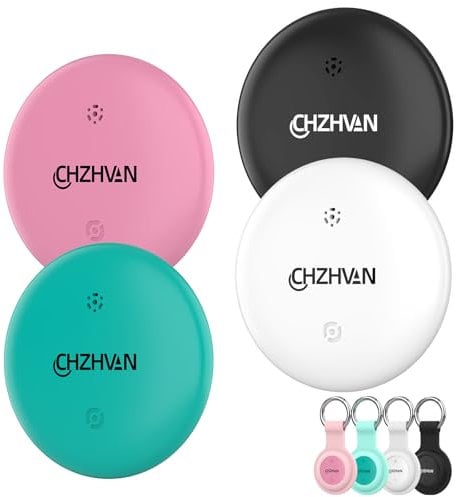 Android Smart Tracker Tag,Google Zertifiziert Schlüsselfinder kompatibel mit Find Hub APP (Android NUR),Bluetooth Key Finder für Gepäck/Taschen/Koffer/Brieftasche,Austauschbarer Akku，4 Farben