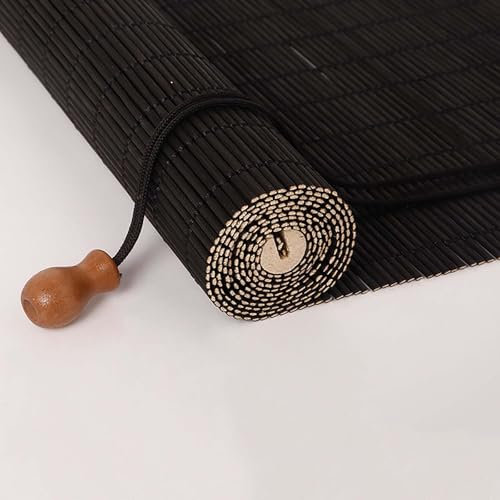 Bambusrollo Aussenbereich 180x100cm, Sonnenschutz Bamboo Blinds Inkl Montaematerial Rollo Holz für Fenster und Türen - 180x100cm
