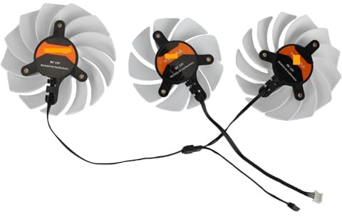 QKFTCSDW Ventilador de Tarjeta de Video for RTX 3060 3070 3080 3060Ti iGame Ultra OC Blanco 88MM 75MM RTX3060 RTX3070 RTX3080 RTX3060Ti Ventilador de CPU(Fan - 3PCS)
