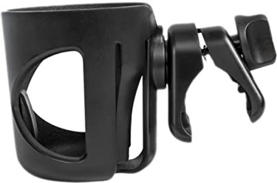 LIFKOME Stroller Getränkehalter Drehbar Rutschfester Flaschenhalter für Kinderwagen Fahrräder und Rollstühle Schwarz Umweltfreundlichem