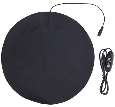 Jxngery USB Chauffage Coussin Animal de Compagnie Chaude Plaque Ronde 3 Niveaux de température Reptile Petits Animaux de Compagnie